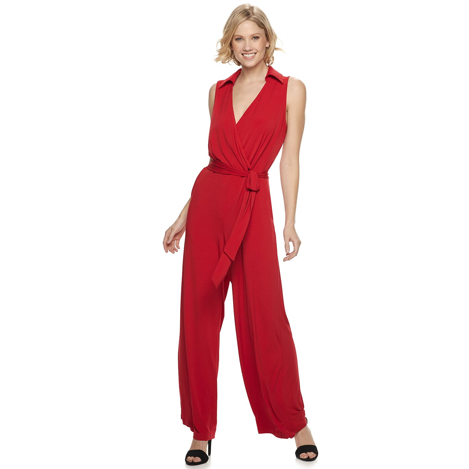 women's red jumpsuits