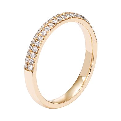 10k Gold 1/3 Carat T.W. Diamond Pave Wedding Ring