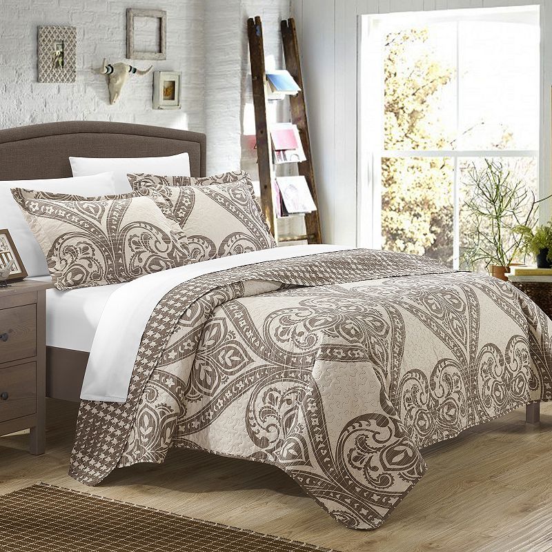 Chic Home Napoli Quilt Set, Beige Over, King