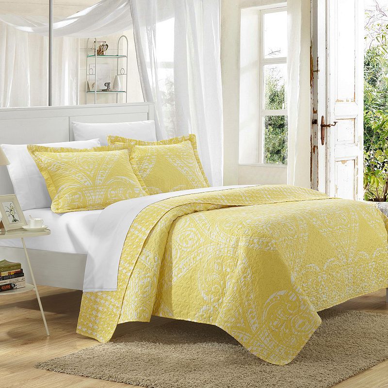 17559278 Chic Home Napoli Quilt Set, Yellow, Queen sku 17559278