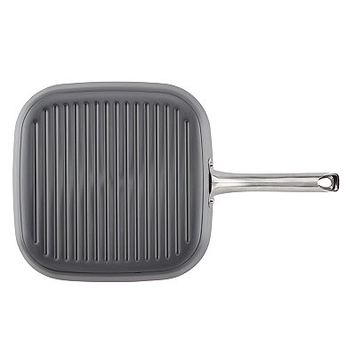 Ayesha Curry Home Collection 11.25-inch Hard-Anodized Aluminum Deep Square Grill Pan