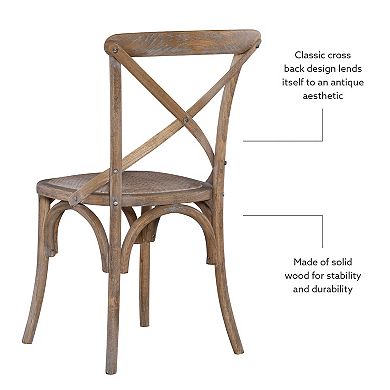 Linon Bentwood Rustic Dining Chair 2-piece Set