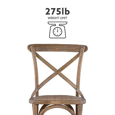 Linon Bentwood Rustic Dining Chair 2-piece Set