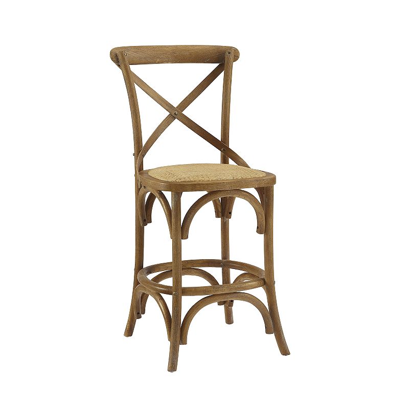 33632406 Linon French Country Wood Counter Stool, Grey sku 33632406
