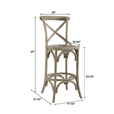 Linon French Country Wood Counter Stool