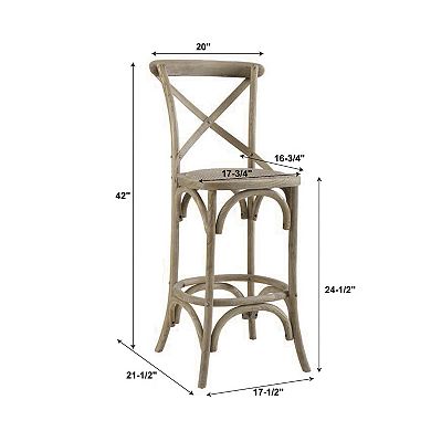 Linon French Country Wood Counter Stool 