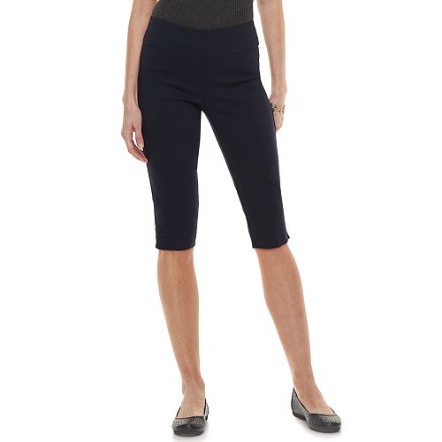 Women's Dana Buchman Midrise 14in. PullOn Skimmer Capris