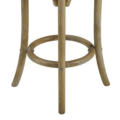 Linon Rae Backless Wood Counter Stool