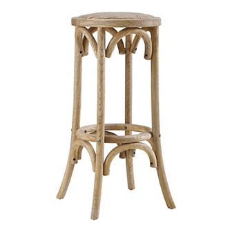 Linon Rae Backless Wood Bar Stool
