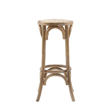 Linon Rae Backless Wood Bar Stool