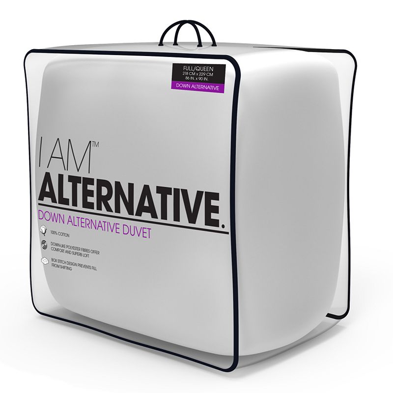 I AM Alternative Down Alternative Comforter, White, Full/Queen