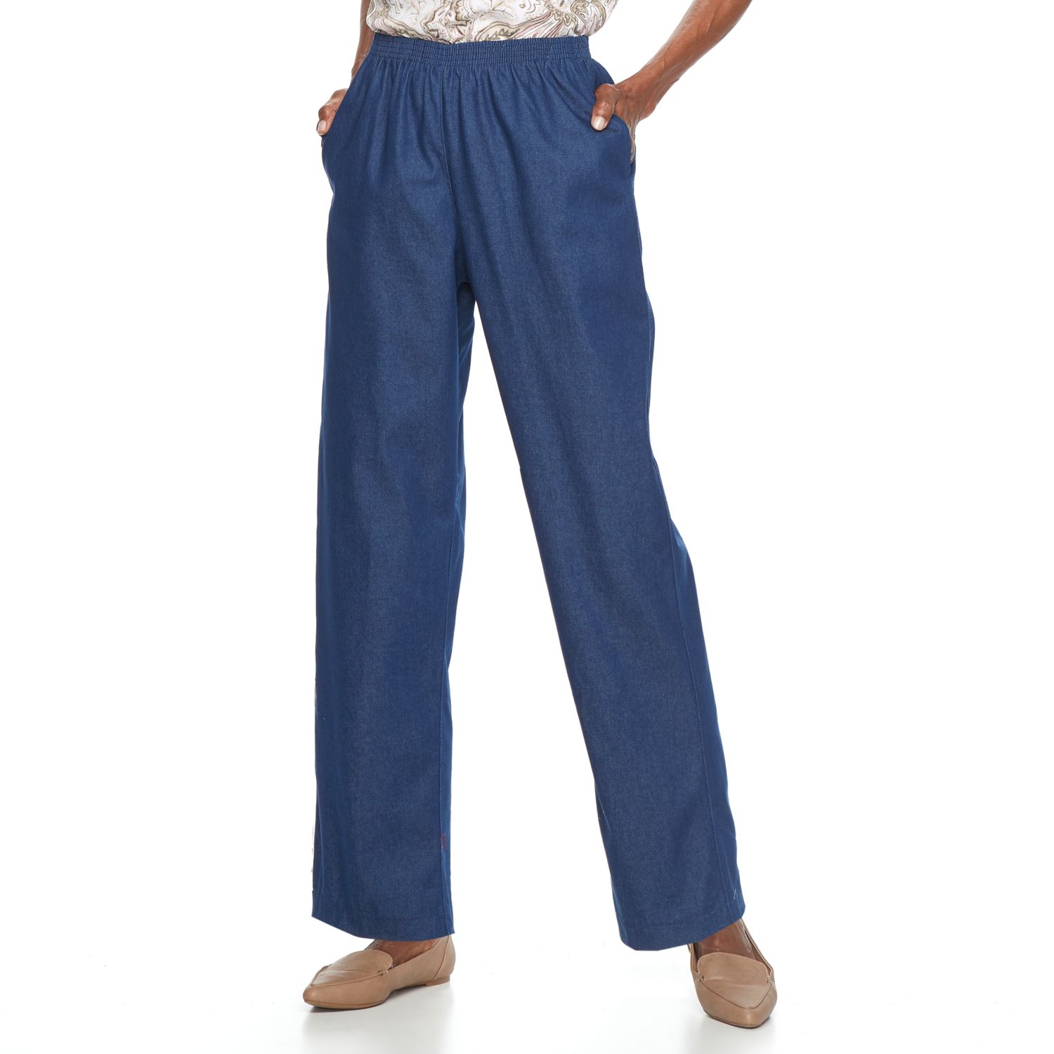 blue cotton work pants