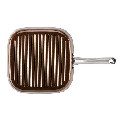 Ayesha Curry Home Collection 11.25-inch Porcelain Enamel Nonstick Square Grill Pan