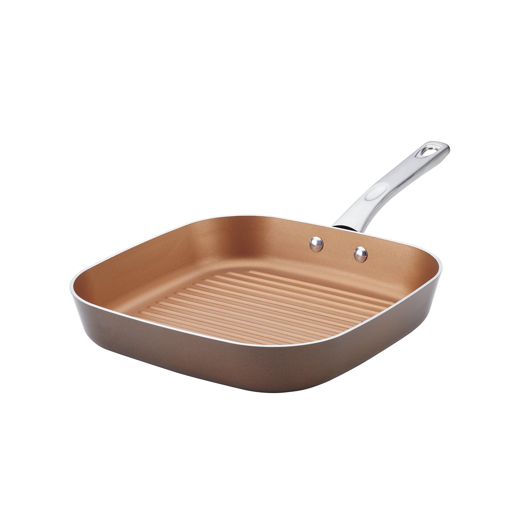 Ayesha Curry Home Collection 11.25-inch Porcelain Enamel Nonstick Square Gr