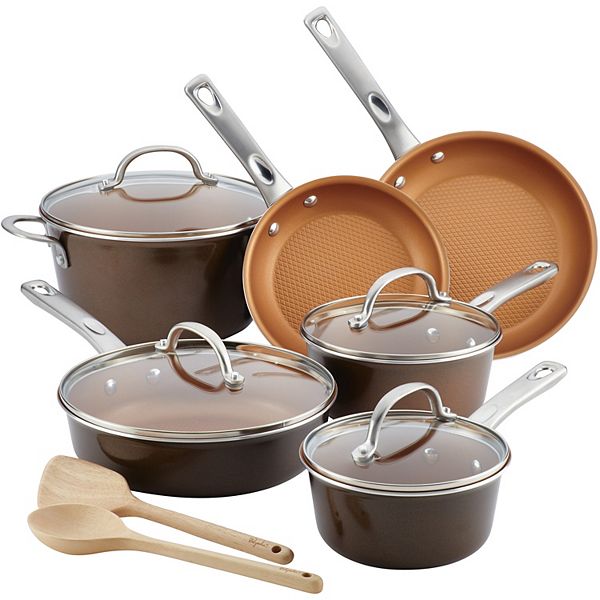 Ayesha Curry Home Collection 12-piece Porcelain Enamel Nonstick Cookware Set