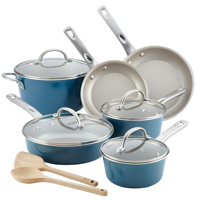 Ayesha Curry Home Collection 12-piece Porcelain Enamel Nonstick Cookware Se