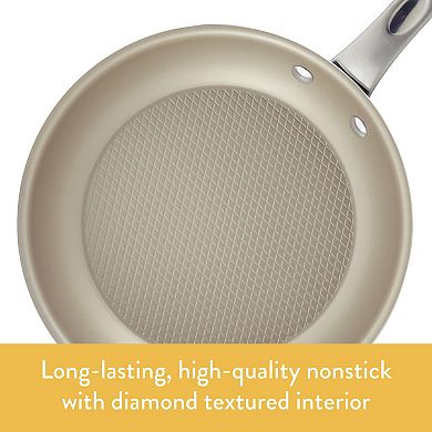 Ayesha Curry Home Collection 12-inch Porcelain Enamel Nonstick Covered Deep Skillet With Helper Handle