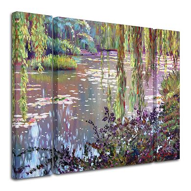 Trademark Fine Art Homage To Monet Canvas Wall Art 3-piece Set