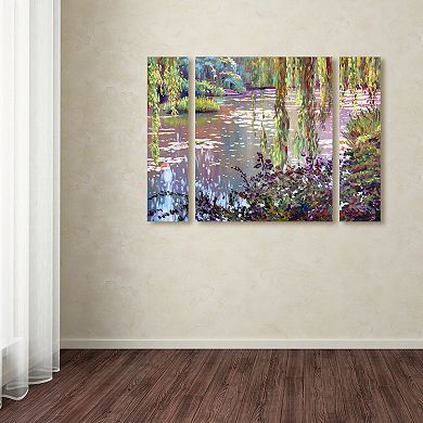 Trademark Fine Art Homage To Monet Canvas Wall Art 3-piece Set