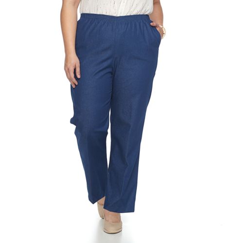 alfred dunner pull on denim jeans