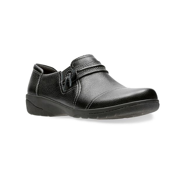 Clarks black sandals store sale