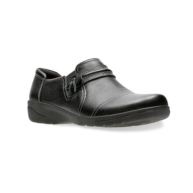 Clarks® Cheyn Madi Women's Leather Slip-On Shoes, Size: 9.5 Medium, Black