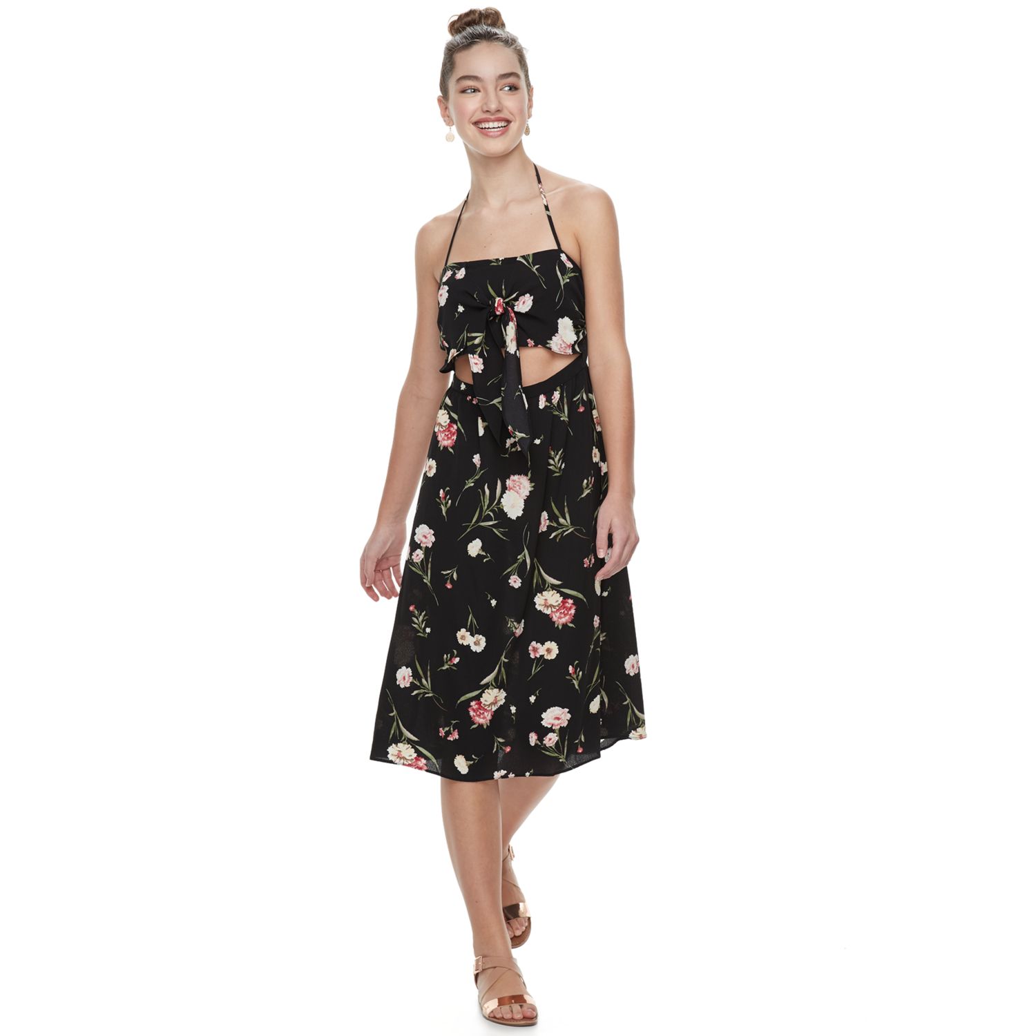 kohls three pink hearts dress