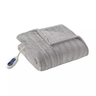 Beautyrest Duke Faux Fur Oversized Electric Heated Throw Blanket