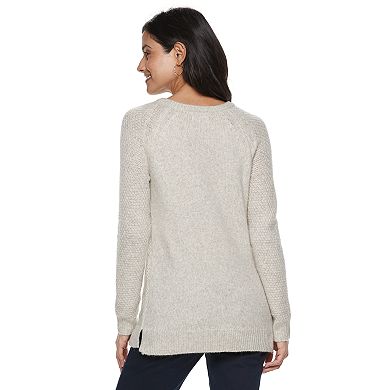 Women's Sonoma Goods For Life® Supersoft Lattice Stitch Crewneck Sweater