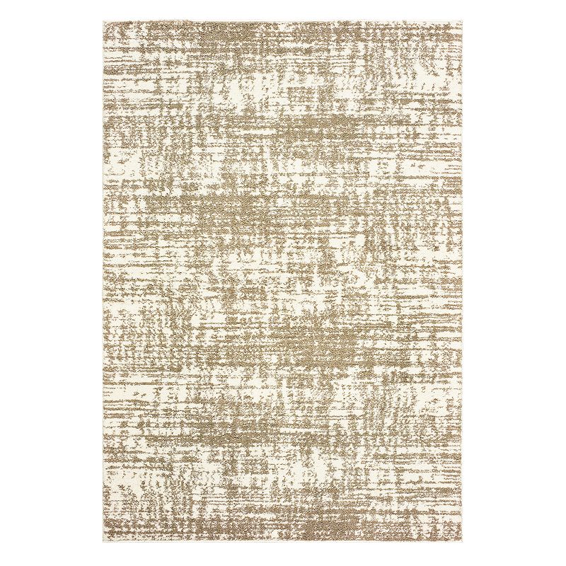 StyleHaven Veracruz Distressed Solid Abstract Rug, White, 6.5X9.5 Ft