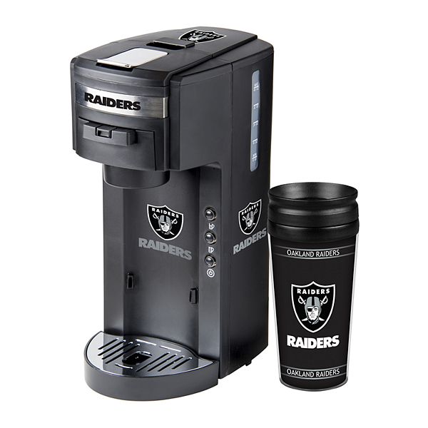 Boelter Oakland Raiders Deluxe Coffee Maker 14 Ounce Travel Tumbler Mug