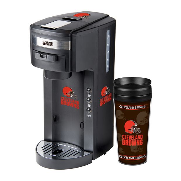 Boelter Cleveland Browns Deluxe Coffee Maker & 14-Ounce Travel Tumbler Mug