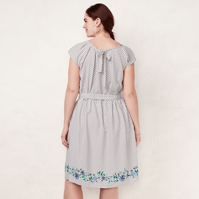 Plus Size LC Lauren Conrad Floral Pleated Dress