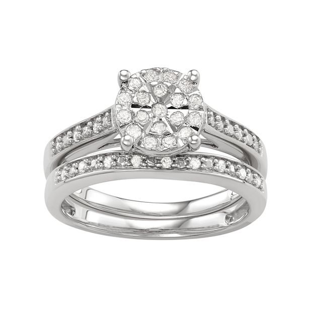 Kohl's wedding hot sale rings sets