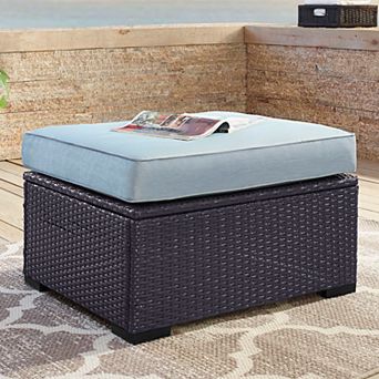 Crosley Biscayne Patio Wicker Ottoman
