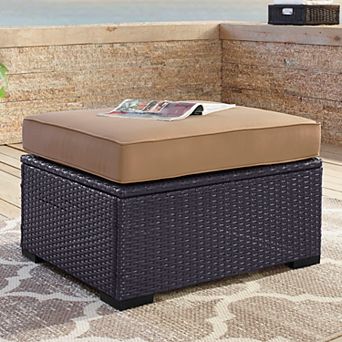 Crosley Biscayne Patio Wicker Ottoman