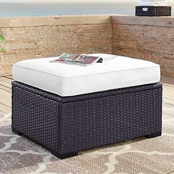 Crosley Biscayne Patio Wicker Ottoman