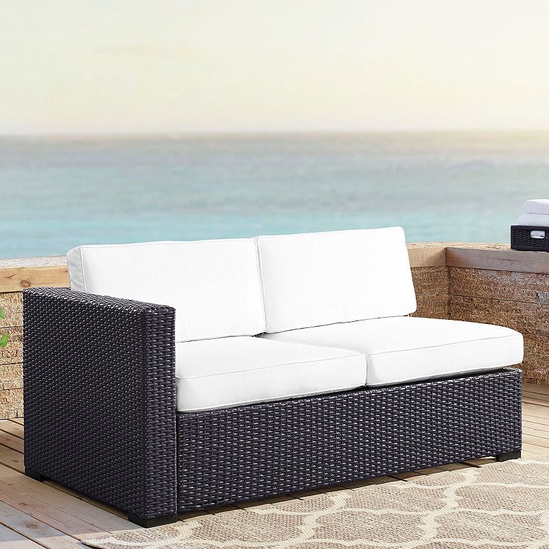 39277485 Crosley Furniture Biscayne Patio Wicker One Arm Lo sku 39277485