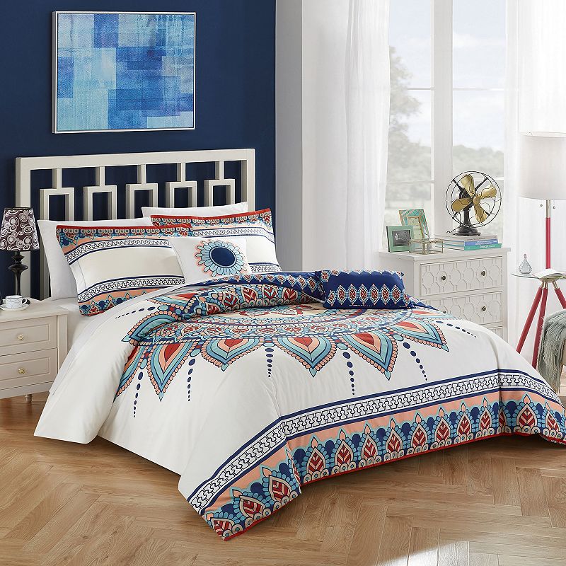 73177583 Bethany 5-piece Comforter Set, Blue, Queen sku 73177583