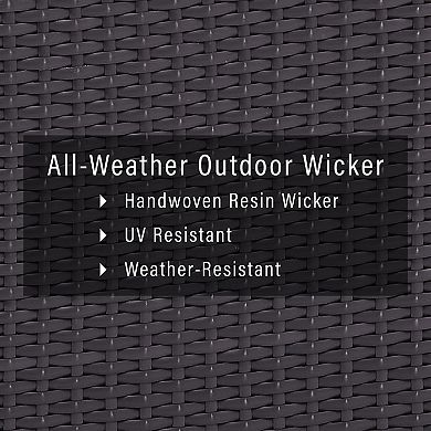Crosley Biscayne Patio Wicker Arm Chair