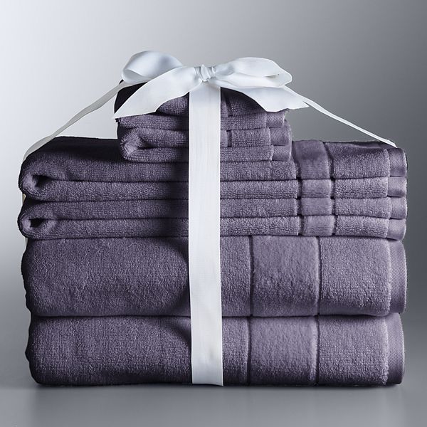 simply vera vera wang 6-piece turkish cotton bath towel set