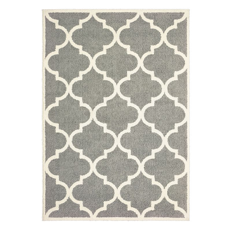 StyleHaven Veracruz Scallop Trellis Rug, Grey, 8X11 Ft