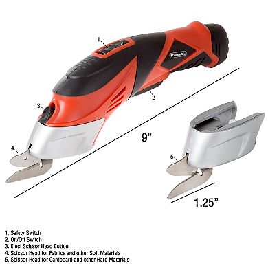 Stalwart Cordless Power Scissors With Two Blades 