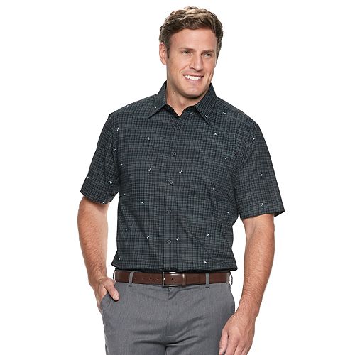 Big & Tall Haggar Modern-Fit Woven Button-Down Shirt