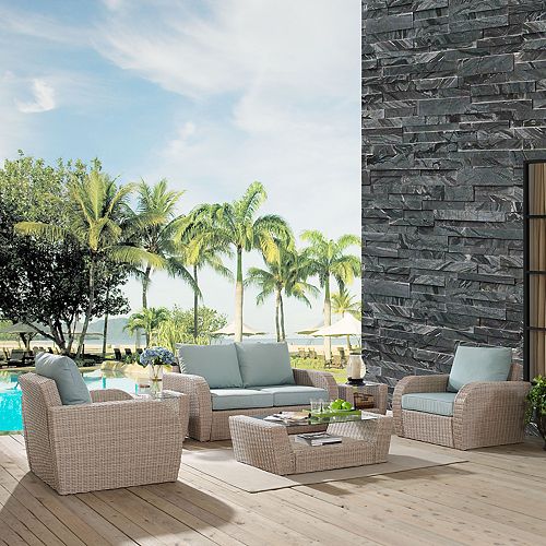 Crosley Furniture St Augustine Patio Wicker Loveseat Chair