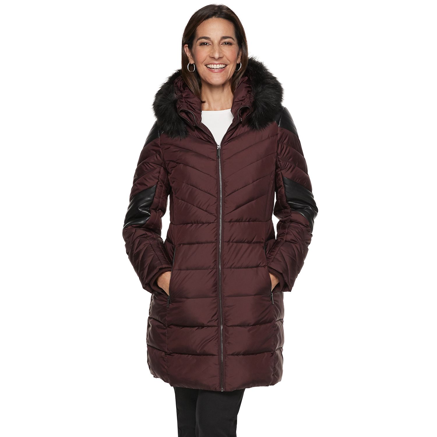 kohls ladies puffer coats