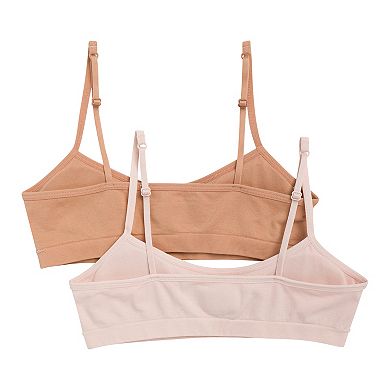 Hanes® 2-pk. Ruched Seamless Crop Wireless Bras