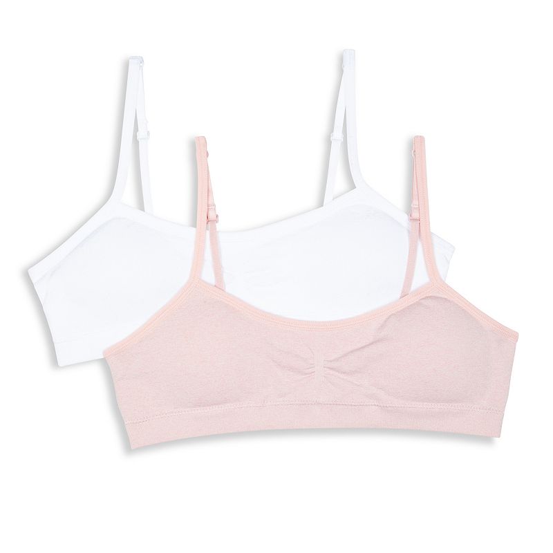 Girls 7-16 Hanes® 2-pk. Ruched Seamless Wireless Bras, Girl's,