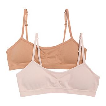 Hanes® 2 pk Ruched Seamless Crop Wireless Bras