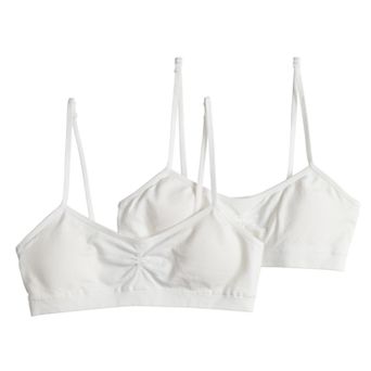 Hanes® 2 pk Ruched Seamless Crop Wireless Bras